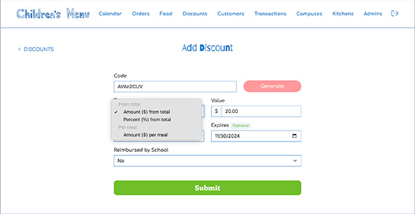 Add Discount