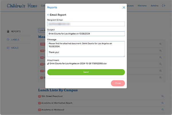 Email Any Report