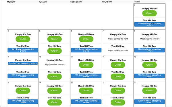 View Monthly Menu