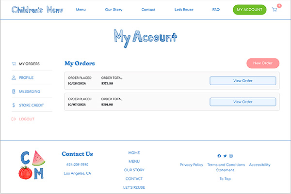 View Past Orders