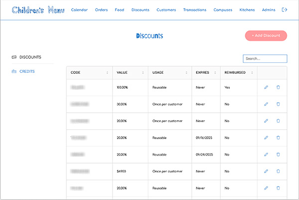 List Discounts