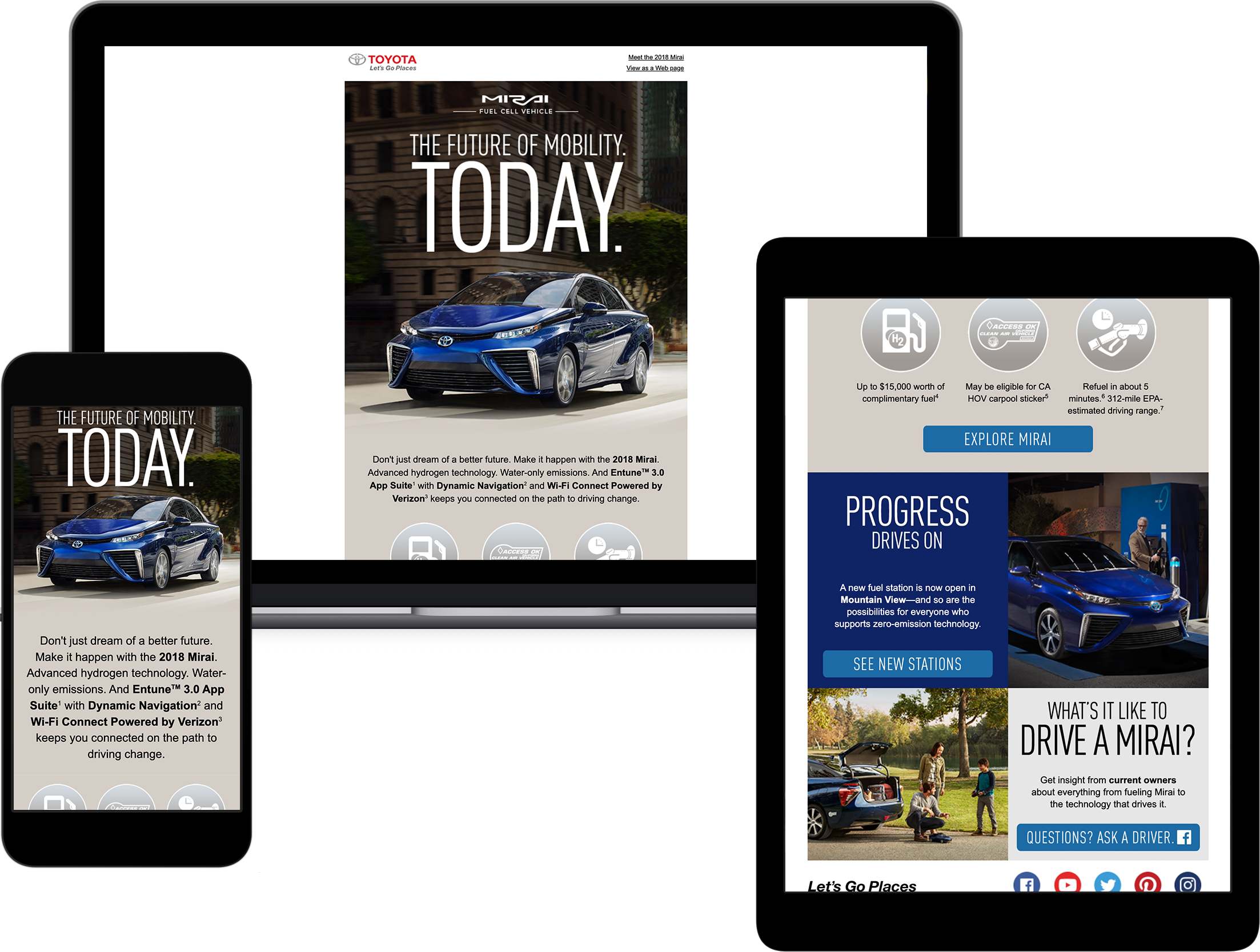 Toyota Mirai Email Screenshots
