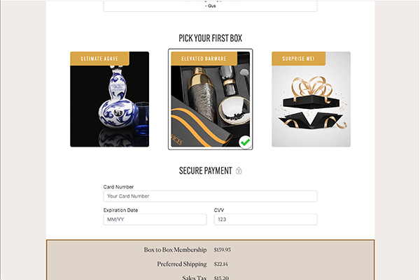Animated Product Selection