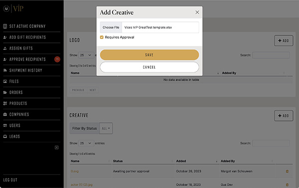 Upload Creative Asset