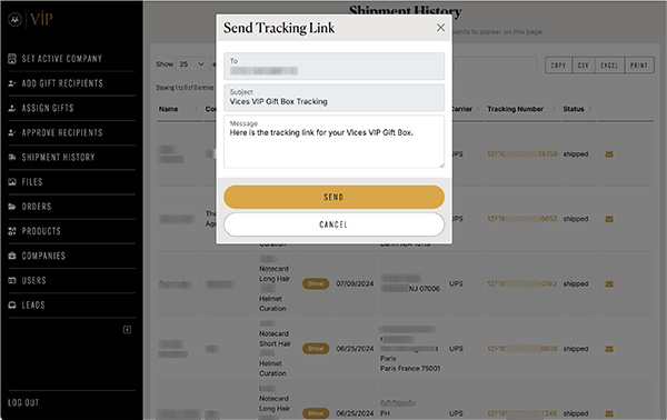 Email Shipment Tracking