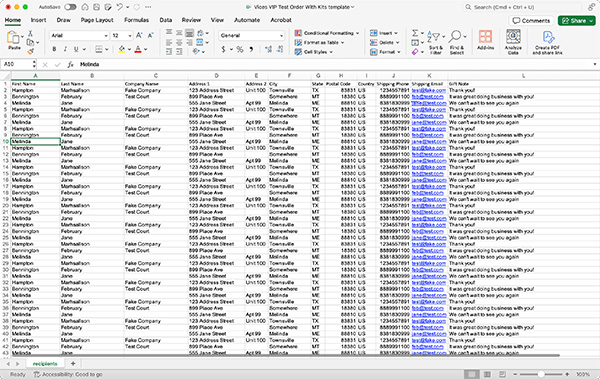 Bulk Upload Recipients